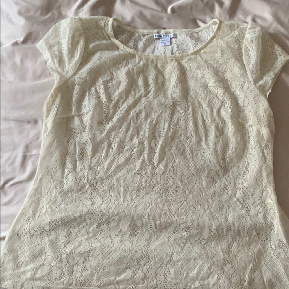 BarIII shirt shimmery gold